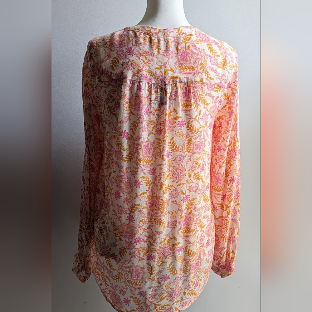 NWT.... Lucky Brand Floral High/low Boho Blouse Size Small - Picture 5 of 9